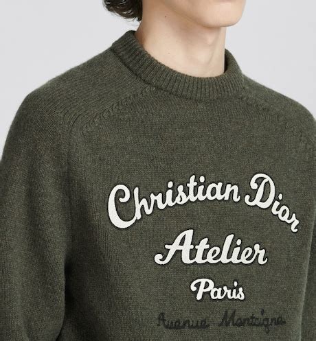 atelier dior sweater|Christian Dior Atelier Sweater Khaki Wool Jersey.